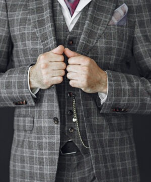 Bespoke Windowpane Check Suit