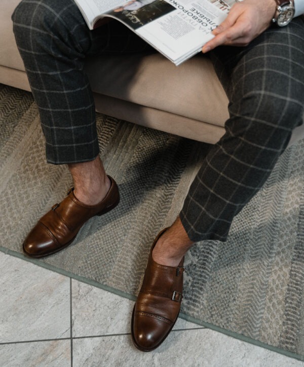 Italian Leather Monk Straps