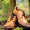 Hand-Burnished Leather Oxfords