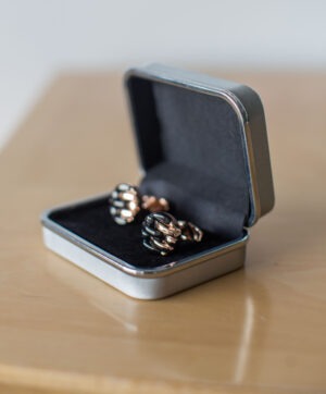 Sculpted Stainless Steel Cufflinks