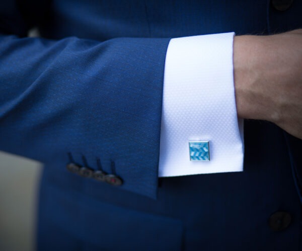 Sculpted Stainless Steel Cufflinks